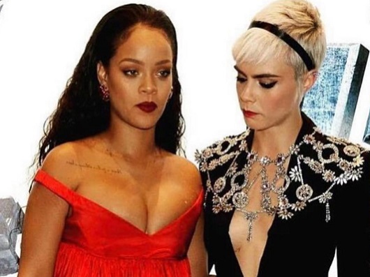 Rihanna és Cara Delevingne közös filmjük bemutatóján