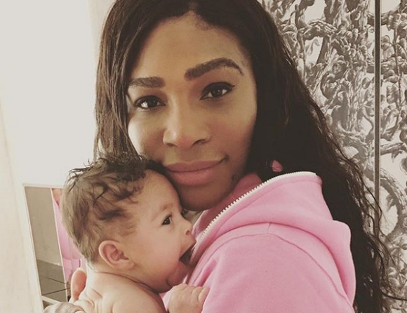 Serena Williams és kislánya, Alexis Jr. Olympia