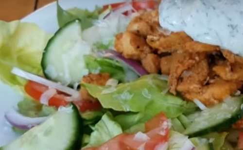 Görög csirke gyros-salátával