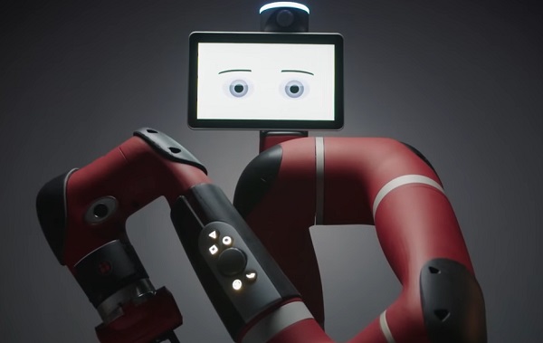 A DHL-nél dolgozó Rethink Robotics egyik modellje, Sawyer