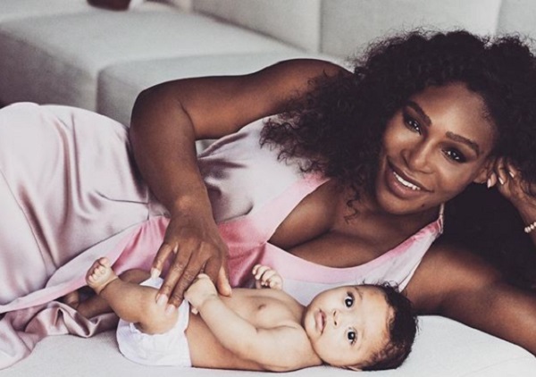 Serena Williams a kislányával, Alexis Olympiával