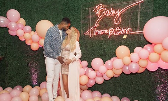 Amikor még minden szépnek tűnt: Tristan Thompson és Khloe Kardashian a babaköszöntő partin