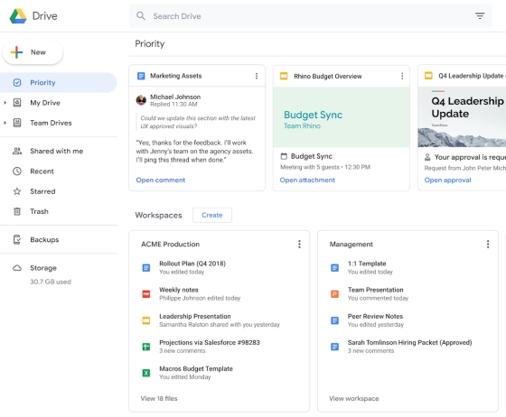 A Workspaces a Google Drive legújabb mesterséges intelligencia alapú funkciója