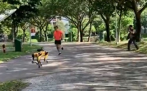 Mesterséges intelligencia: robotkutya járőrözik szingapúri parkokban
