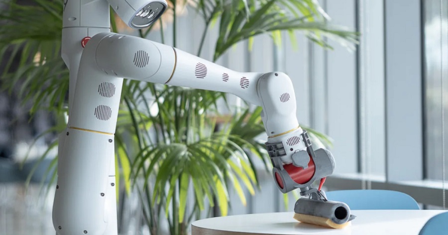 Mesterséges intelligencia - Asztalt töröl az irodában a legújabb robot
