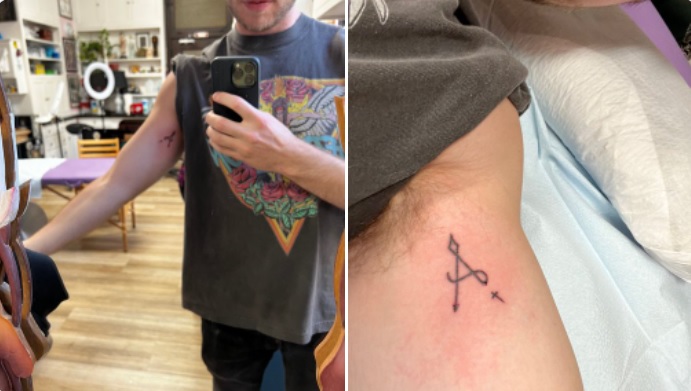 Everett Randle és tetoválása