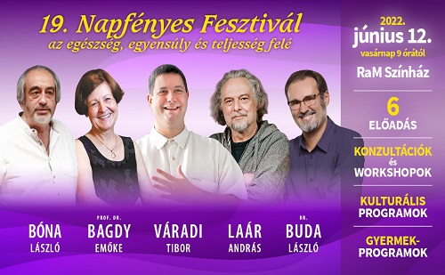 19. Napfényes Fesztivál – az egészség, egyensúly és teljesség felé