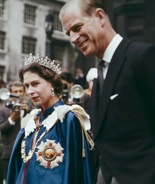 Erzsébet királynő és Fülöp herceg fiatalon