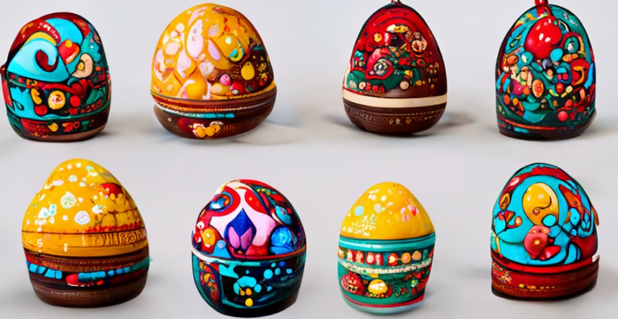 Így készít húsvéti tojást a mesterséges intelligencia - Fotó: aiweirdness.com